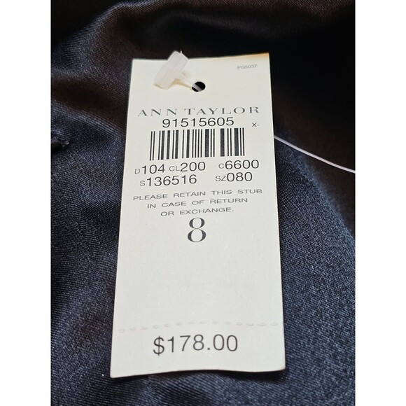 Ann Taylor Womens 8 Silk Strapless Little Black Dress LBD A-Line NEW $178 NWT - Picture 7 of 13